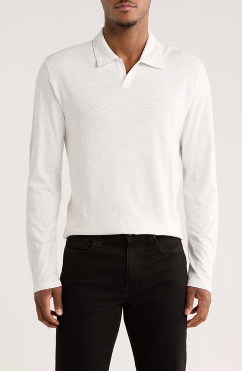 Johnny Collar Long Sleeve Knit Top