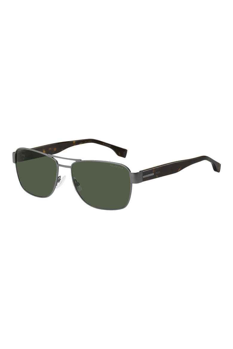 60mm Polarized Rectangular Sunglasses, Alternate, color, 0086-UC