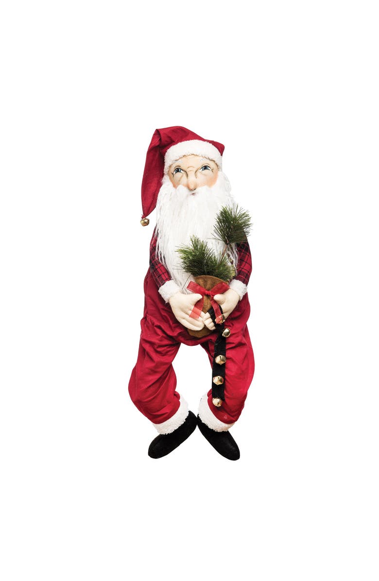 Gallerie II Barto Santa Joe Spencer Gathered Traditions Christmas Art Doll Figure, Main, color, Red