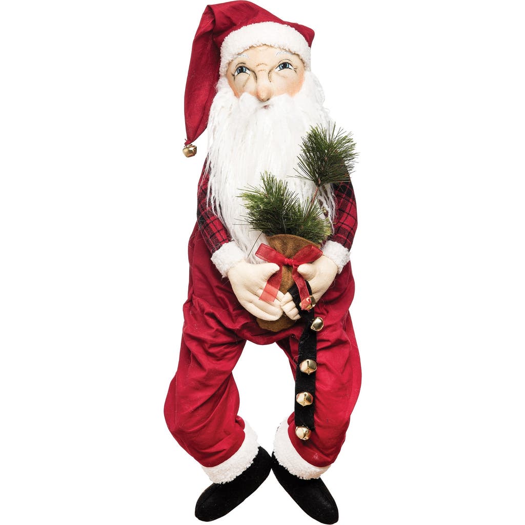 Gallerie Ii Barto Santa Joe Spencer Gathered Traditions Christmas Art Doll Figure In Red