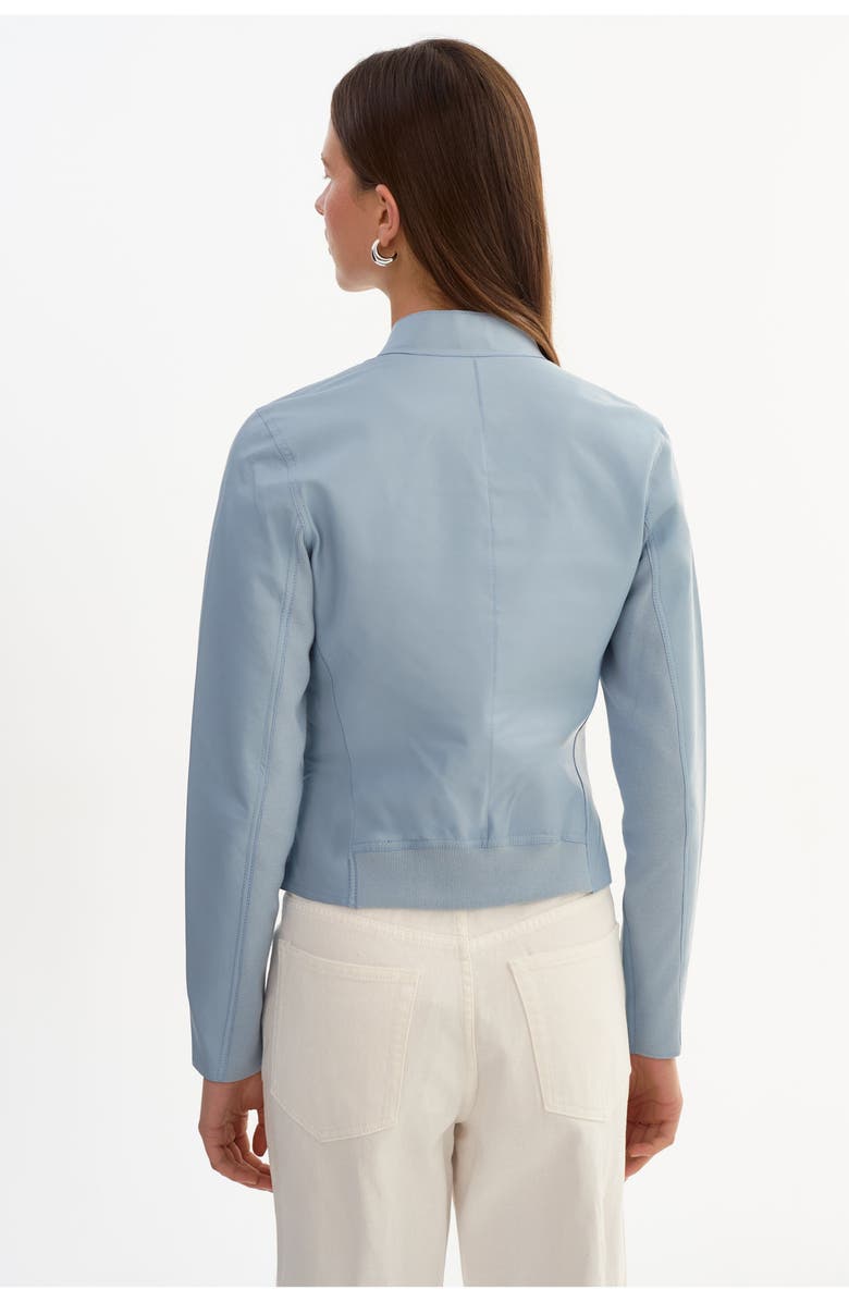 LAMARQUE Chapin | Reversible Leather Bomber, Alternate, color, Baby Blue/Silver