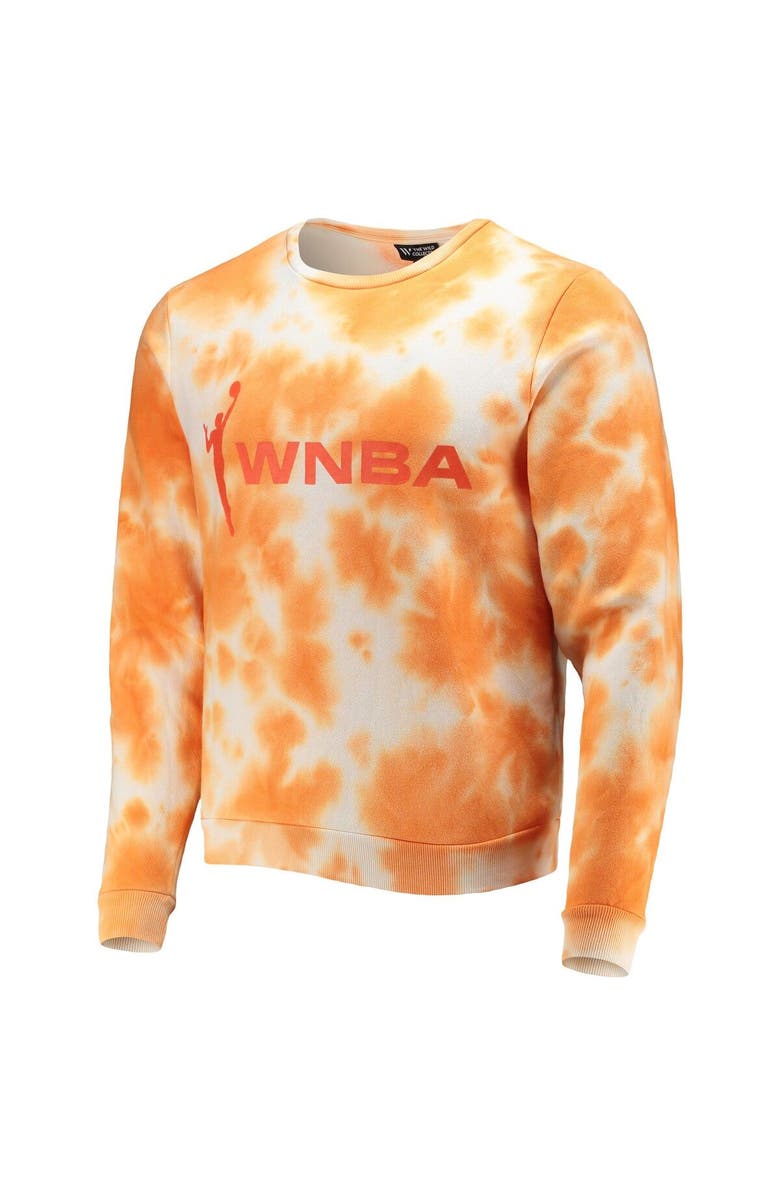 THE WILD COLLECTIVE Unisex The Wild Collective Orange WNBA Cloud Wash Pullover Sweatshirt, Alternate, color, 