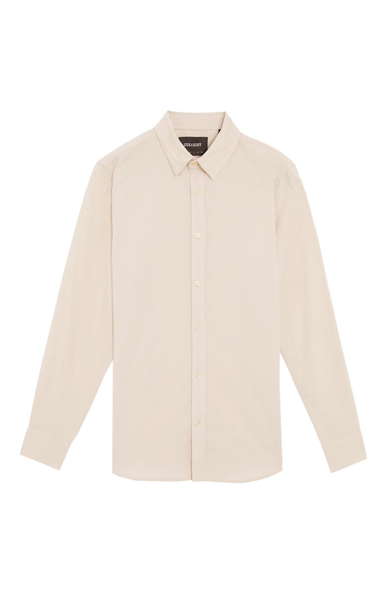 Lyle & Scott Long Sleeve Micro Corduroy Shirt, Alternate, color, Putty