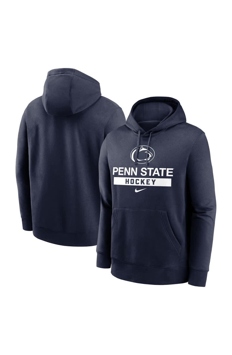 Nike Men's Nike Navy Penn State Nittany Lions Hockey Stack Fleece Pullover Hoodie, Main, color, 