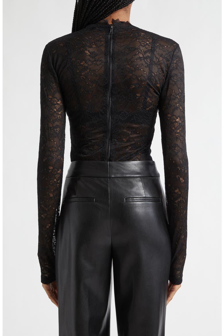 Taeyn Lace Bodysuit, Alternate, color, BLACK