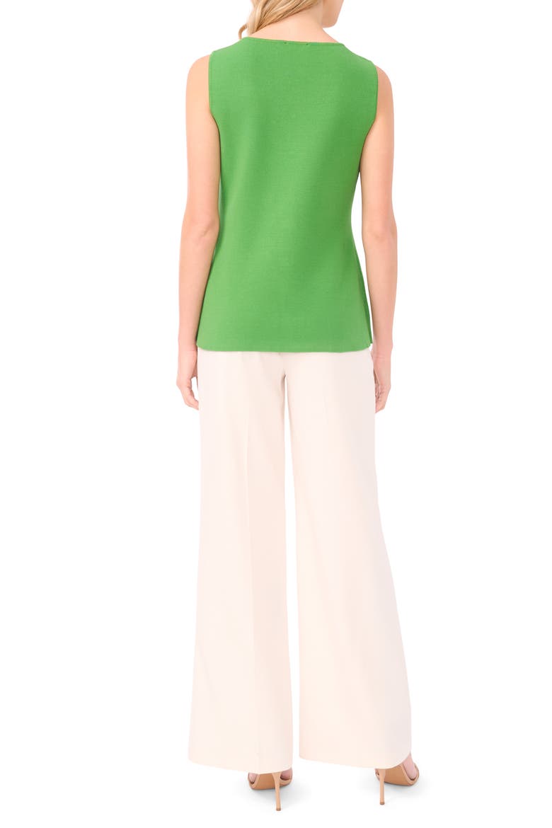 Sleeveless Button-Up Shirt, Alternate, color, GREEN BEE