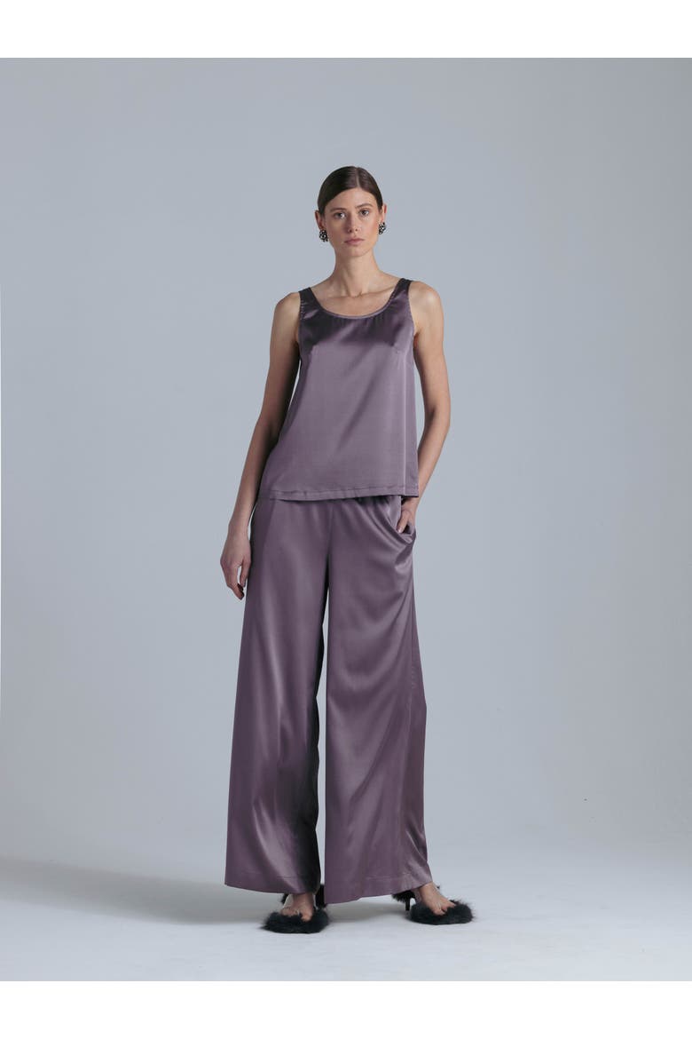 Silk Tank Top, Alternate, color, Noble Purple