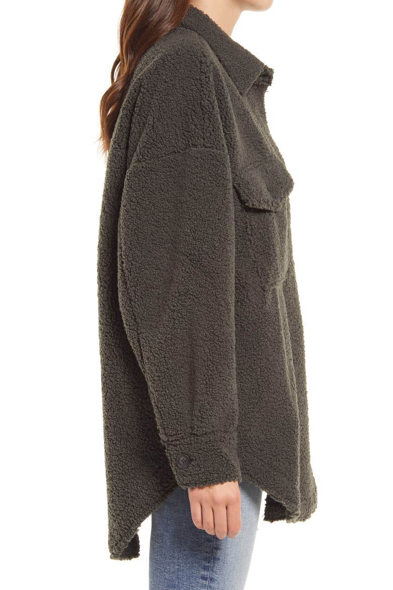 Contour Faux Shearling Jacket, Alternate, color, INK001