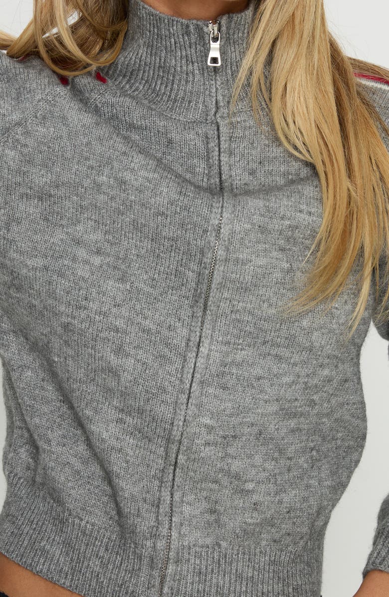 Princess Polly Caysey Front Zip Sweater, Alternate, color, 