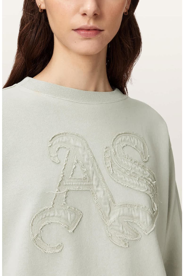 Insignia Pippa Relaxed Fit Cotton Sweatshirt, Alternate, color, SEA GREEN