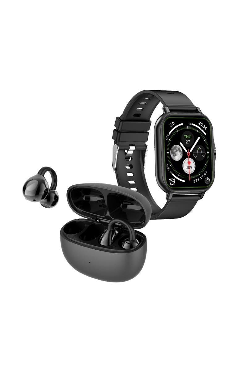 PURSONIC Smart Lifestyle Bundle True Wireless Stereo Earbuds & All-in-One Bluetooth Smart Watch, Main, color, Black