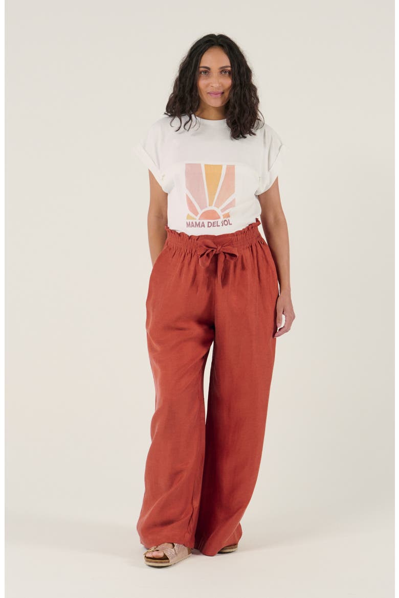 Maternity Twill Smock Pants Sahel, Alternate, color, Copper