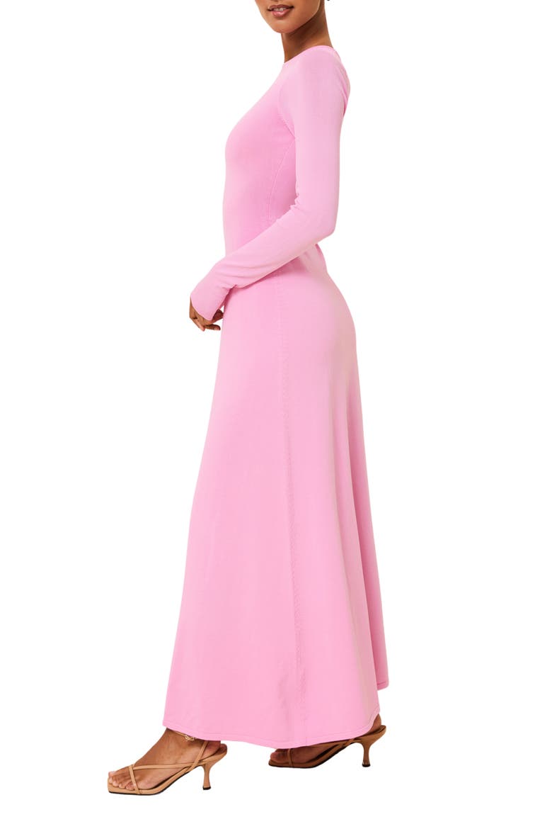 The Dora Long Sleeve Maxi Dress, Alternate, color, BON BON