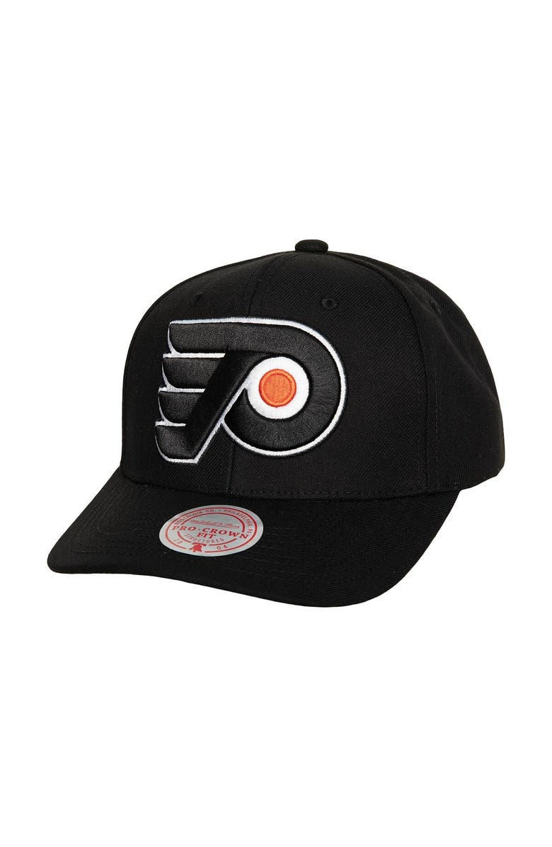 Mitchell & Ness Men's Mitchell & Ness Black Philadelphia Flyers Team Ground Pro Adjustable Hat, Main, color, Black