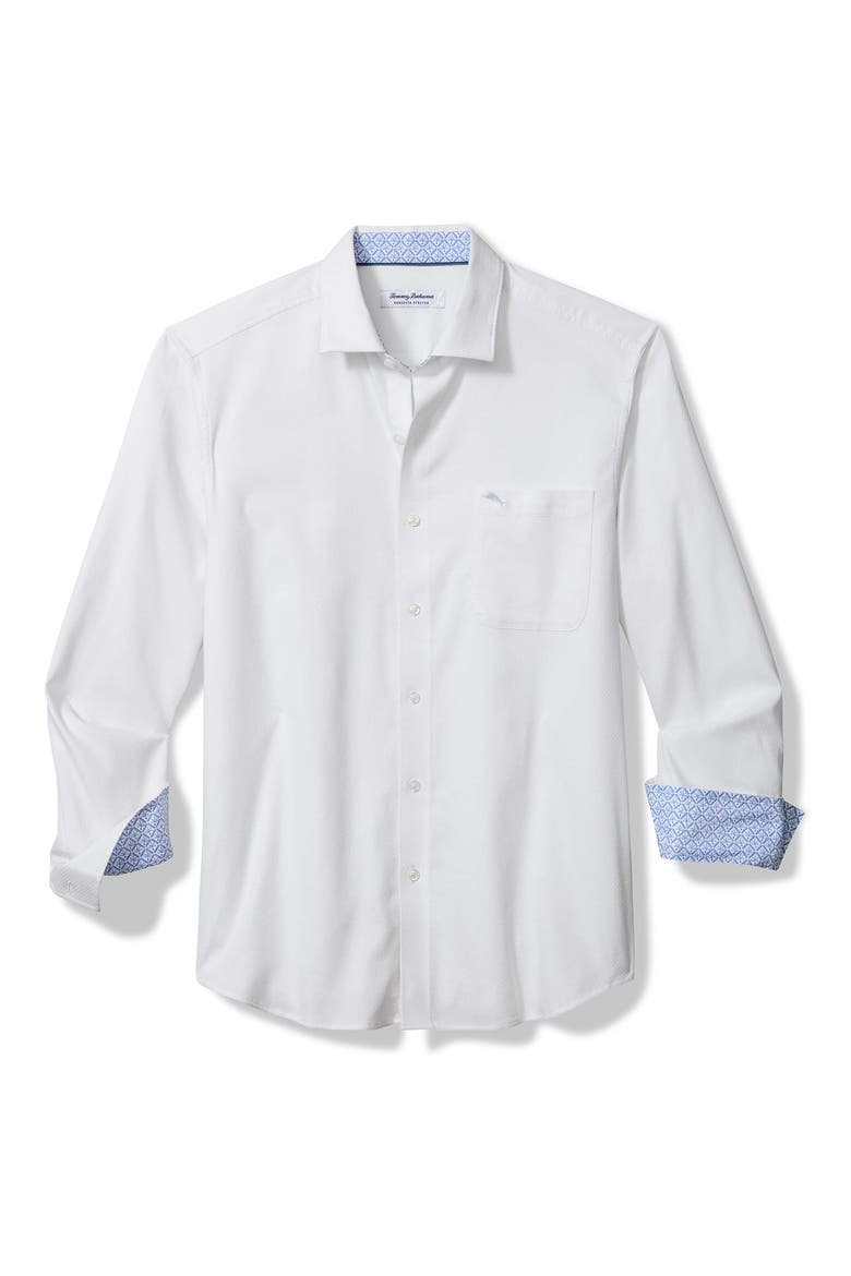 Sarasota Stretch Ventura Coast IslandZone® Button-Up Shirt, Main, color, WHITE