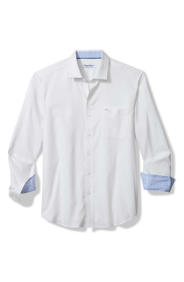 Tommy Bahama Sarasota Stretch Ventura Coast IslandZone<sup>®</sup> Button-Up Shirt, Main, color, White