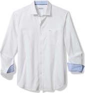 Tommy Bahama Sarasota Stretch Ventura Coast Solid White IslandZone® Button-Up Shirt