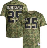 adidas Men's adidas #25 Camo Miami Hurricanes Honor & Support Premier Strategy Jersey