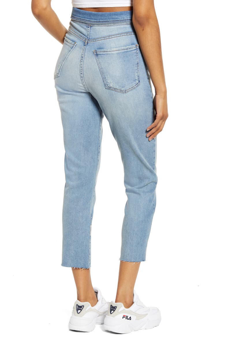 STS Blue Alicia Foldover Waist Crop Mom Jeans, Alternate, color,