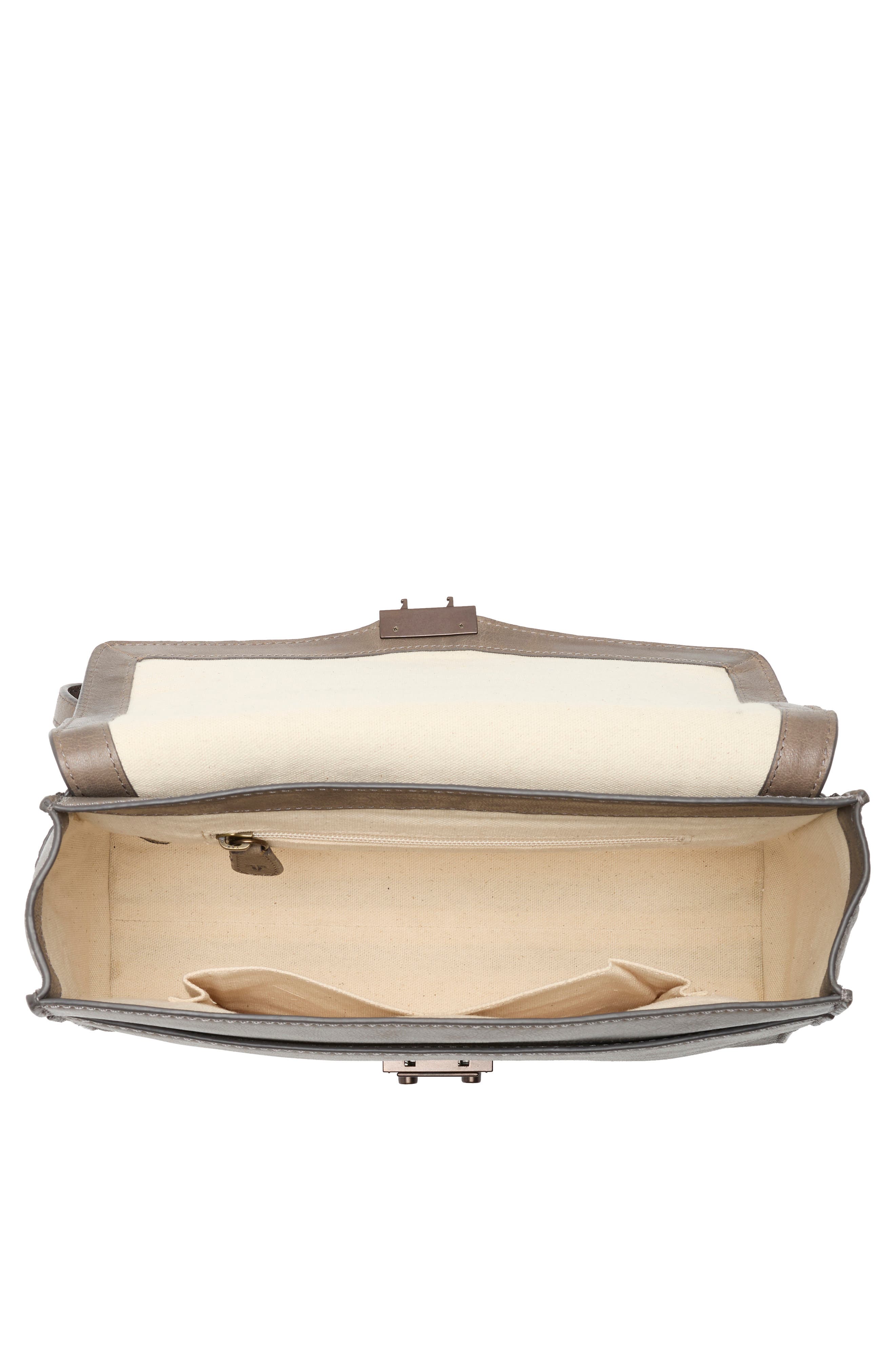 Frye Alex Flap Leather Shoulder Bag, Alternate, color, Shadow