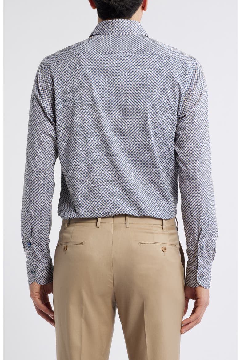 Tile Neat Knit Cotton Blend Dress Shirt, Alternate, color, MULTI