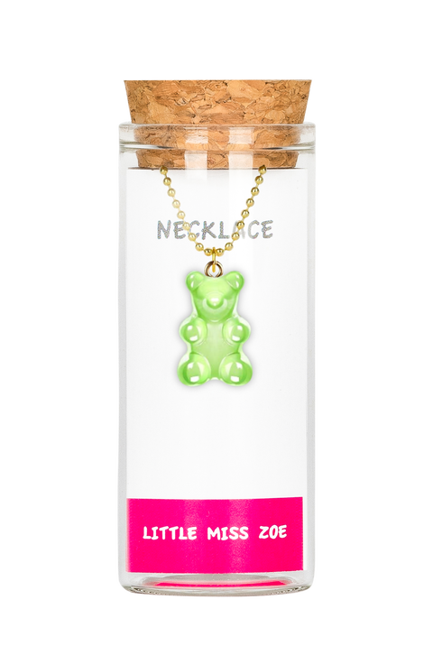 Gummy Bear Charm Necklace in Gift Bottle