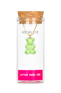 Little Miss Zoe Gummy Bear Charm Necklace in Gift Bottle