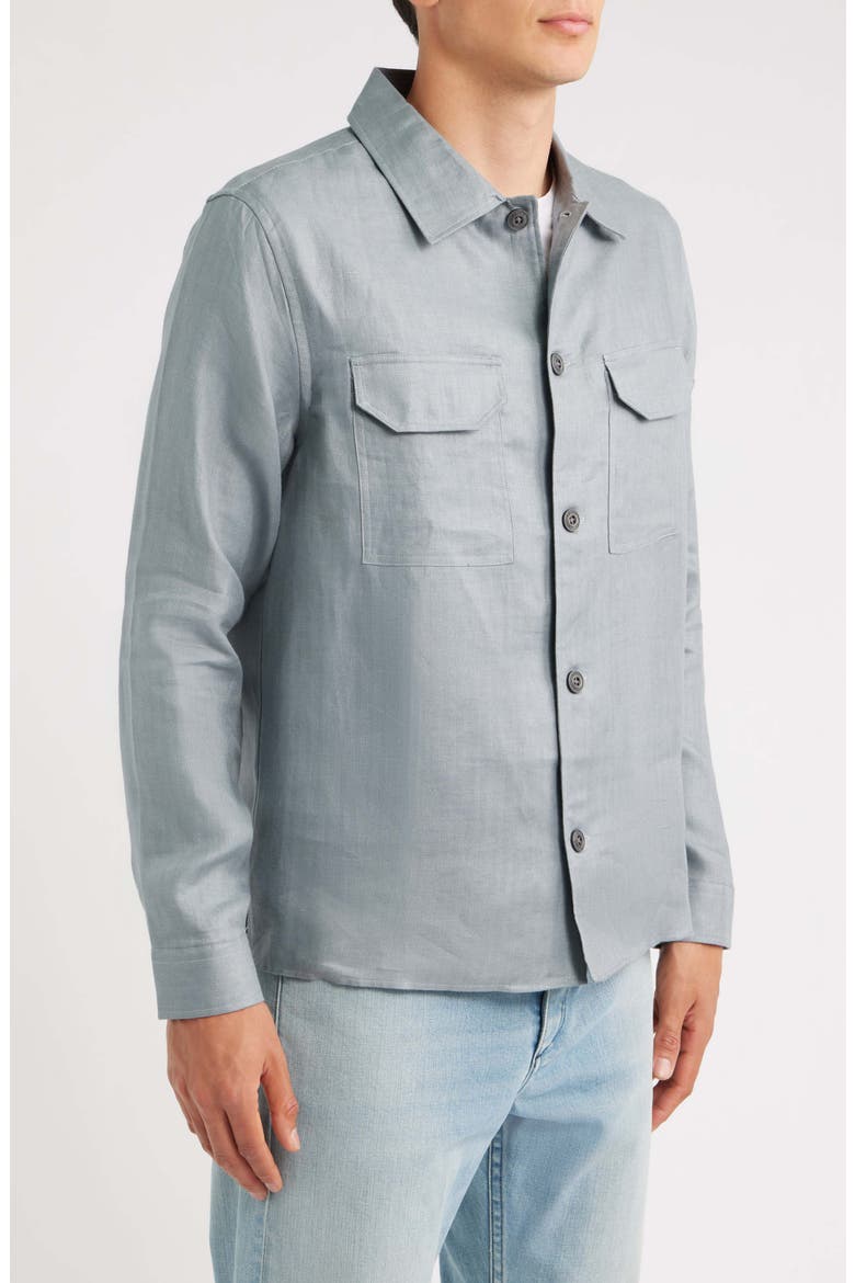 Polasio Linen Overshirt, Alternate, color, TEAL BLUE