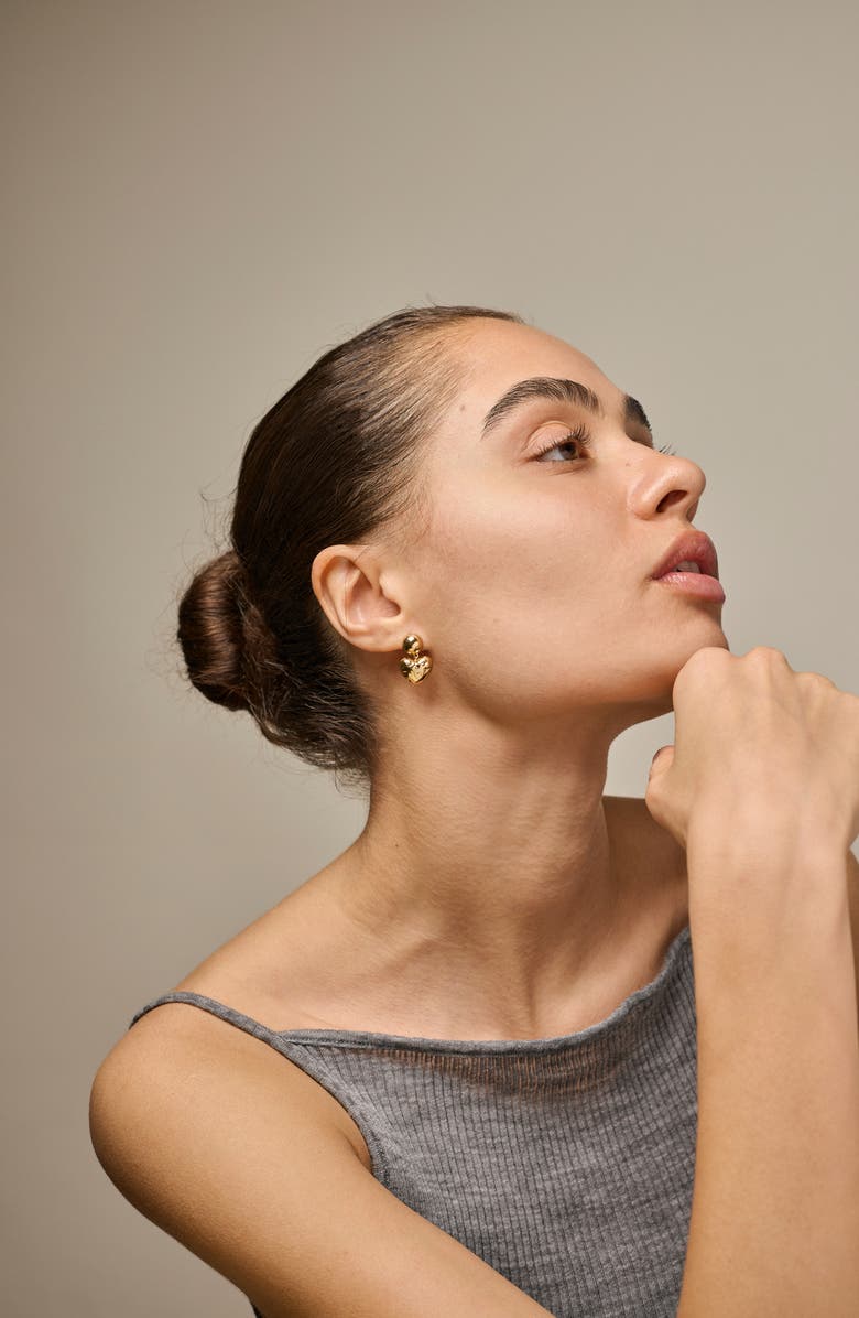 ENAMEL Copenhagen Poma Heart Earrings, Alternate, color, Gold