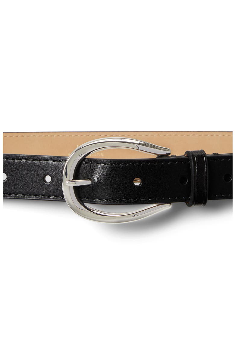 Vegetable Leather Belt, Alternate, color, BLACK