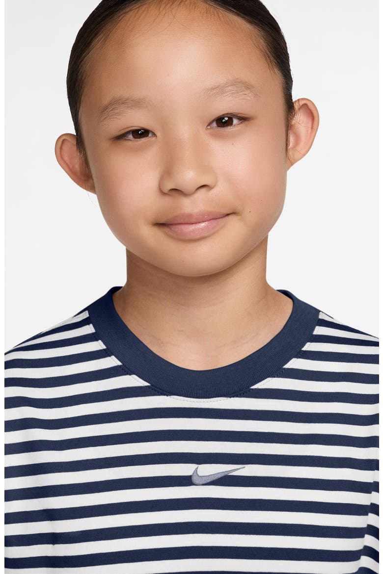 Kids' Sportswear Stripe T-Shirt, Alternate, color, MIDNIGHT NAVY/ WHITE