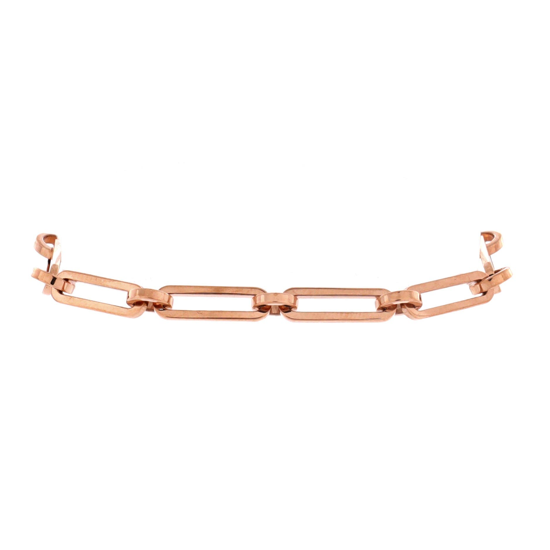 Pre-Owned Hermes Kelly Chaine Bracelet 18K Rose Gold and Pave Diamonds Small, Alternate, color, Rose Gold