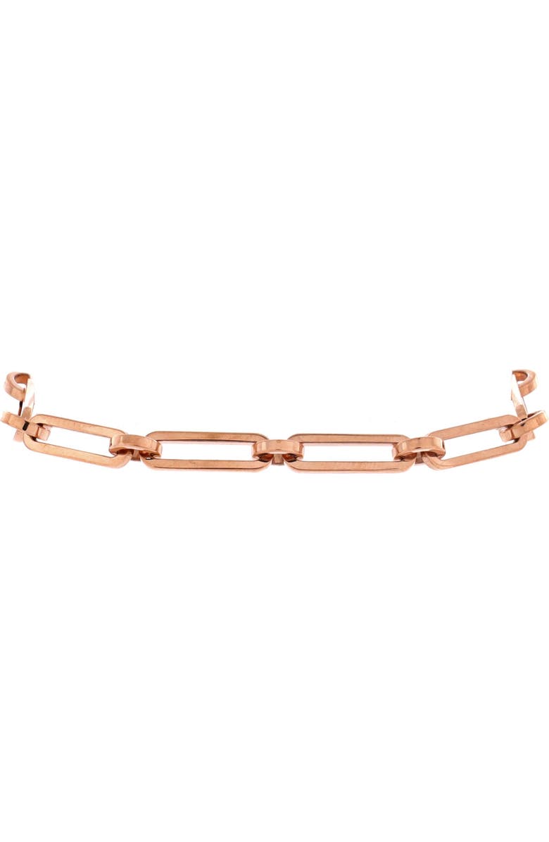 Pre-Owned Hermes Kelly Chaine Bracelet 18K Rose Gold and Pave Diamonds Small, Alternate, color, Rose Gold