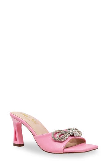 CHASE & CHLOE CHASE AND CHLOE ARABELLA RHINESTONE BOW MULE SANDAL