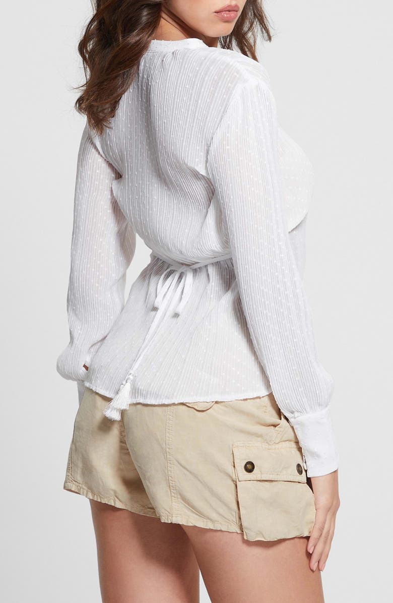 GUESS Lisette Tie Back Shirt, Alternate, color,