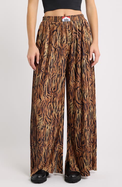 Pleated Wide Leg Pants