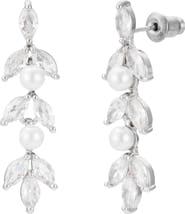 Untamed Petals Blossom Pearl and Crystal Earrings