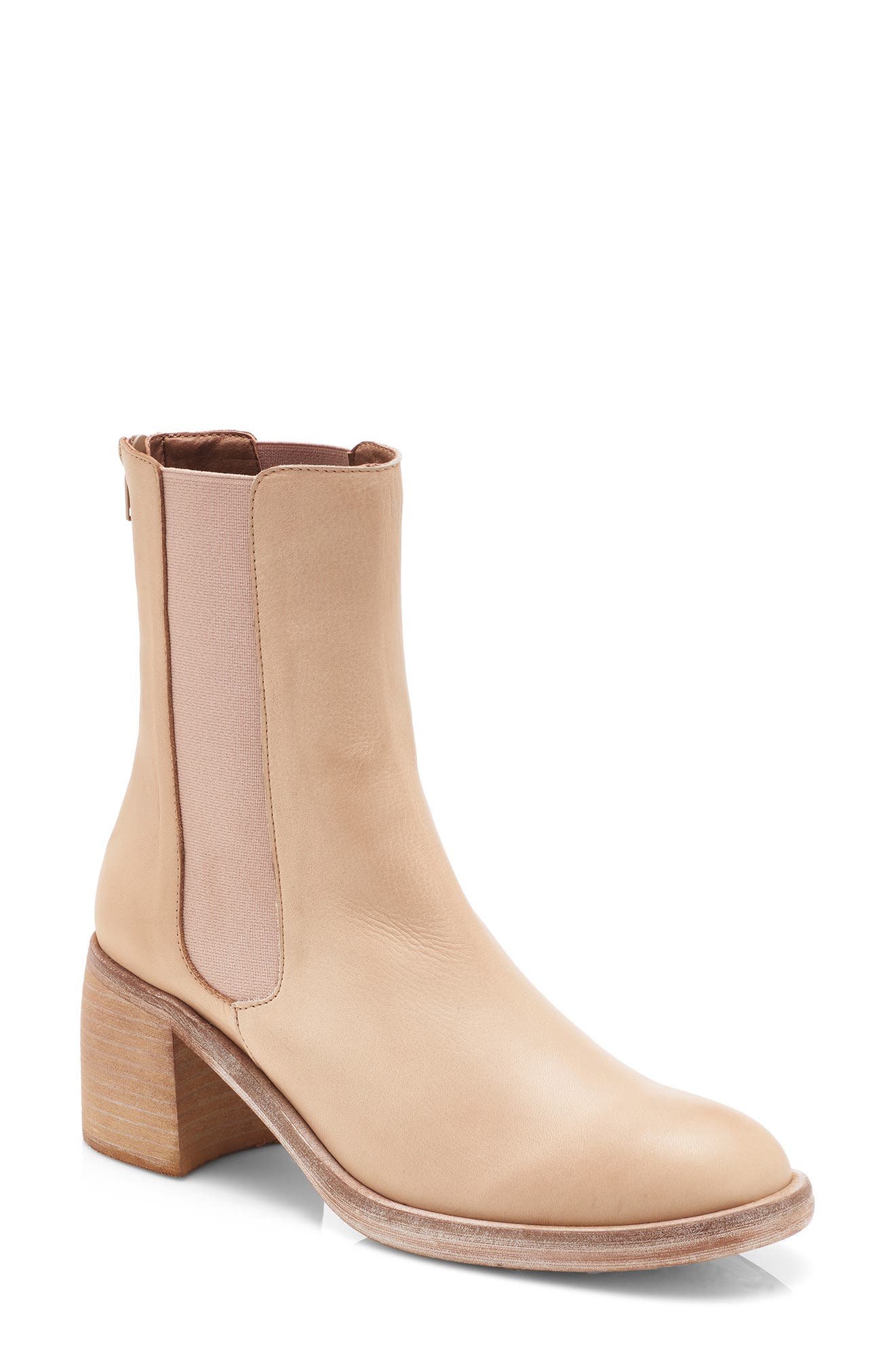 Free People Essential Chelsea Boot, Main, color, Natural Leather