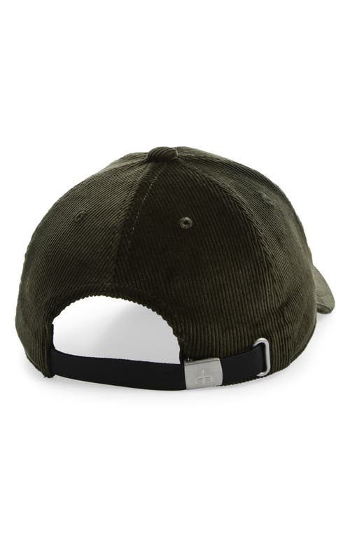 Rag & Bone Harlow Cotton Corduroy Baseball Cap In Green