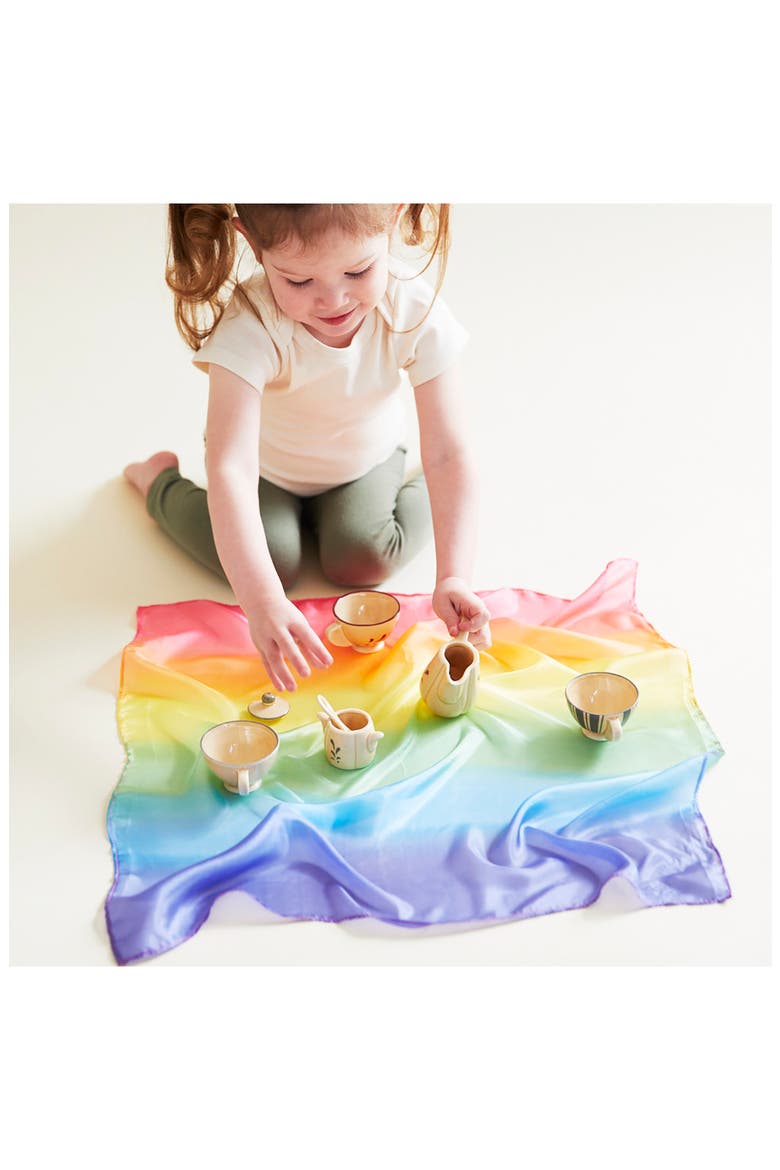 Set of 5 Mini Enchanted Playsilks, Alternate, color, ENCHANTED