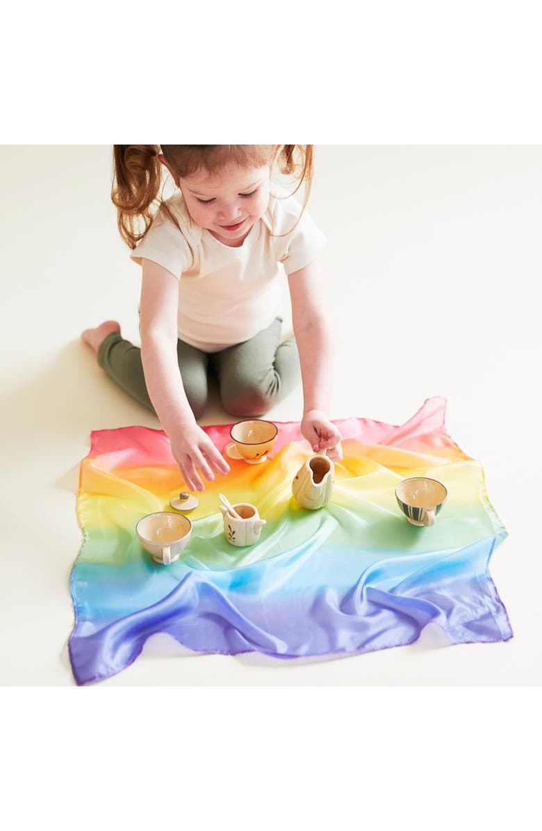 Sarah's Silks Set of 5 Mini Enchanted Playsilks, Alternate, color, Enchanted