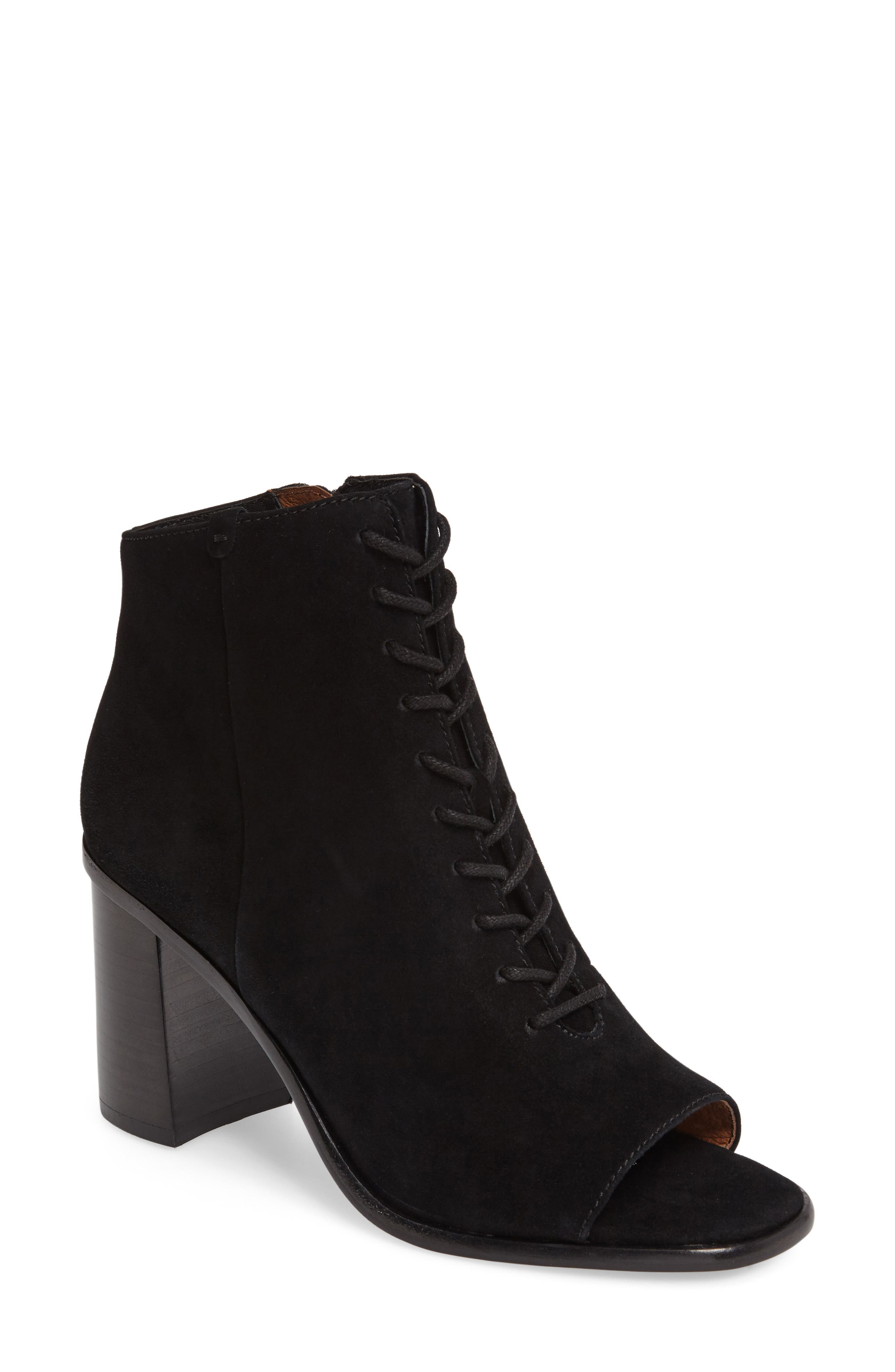 Frye Amy Open Toe Bootie, Main, color, 