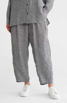 Cropped Lantern Linen Pants