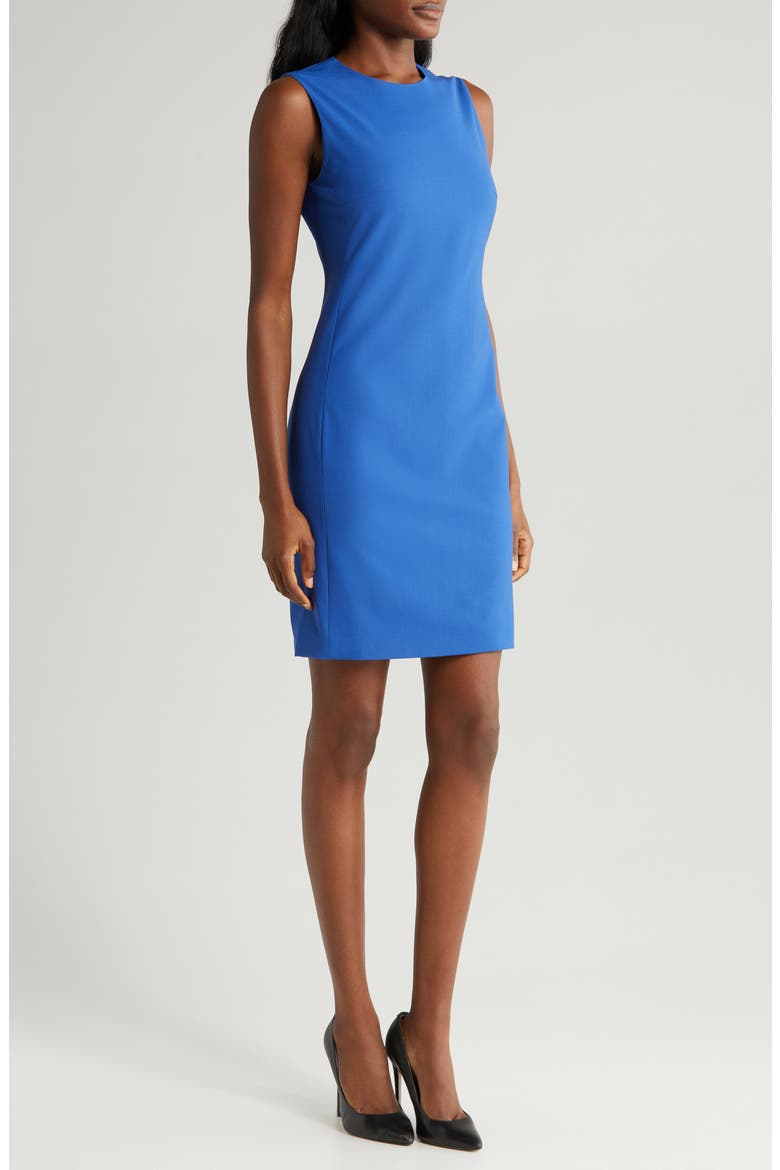 Sleeveless Stretch Wool Sheath Dress, Alternate, color, LUPINE