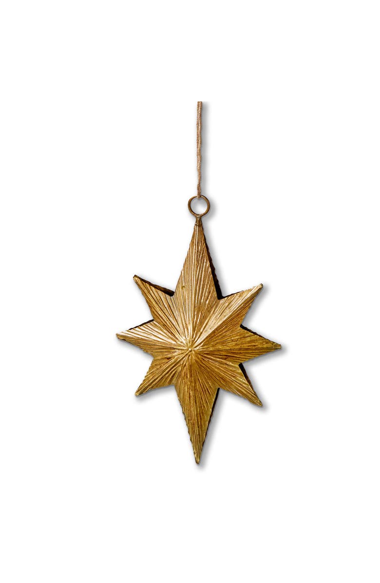 tag Bright Star Gold Metal Christmas Tree Ornament Holiday Decor, Main, color,
