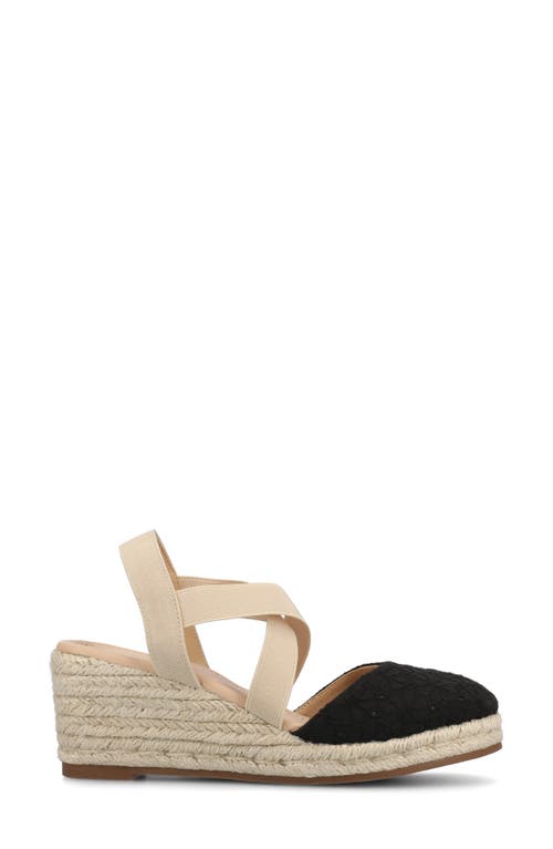 Shop Journee Collection Ashlee Espadrille Wedge Pump In Black