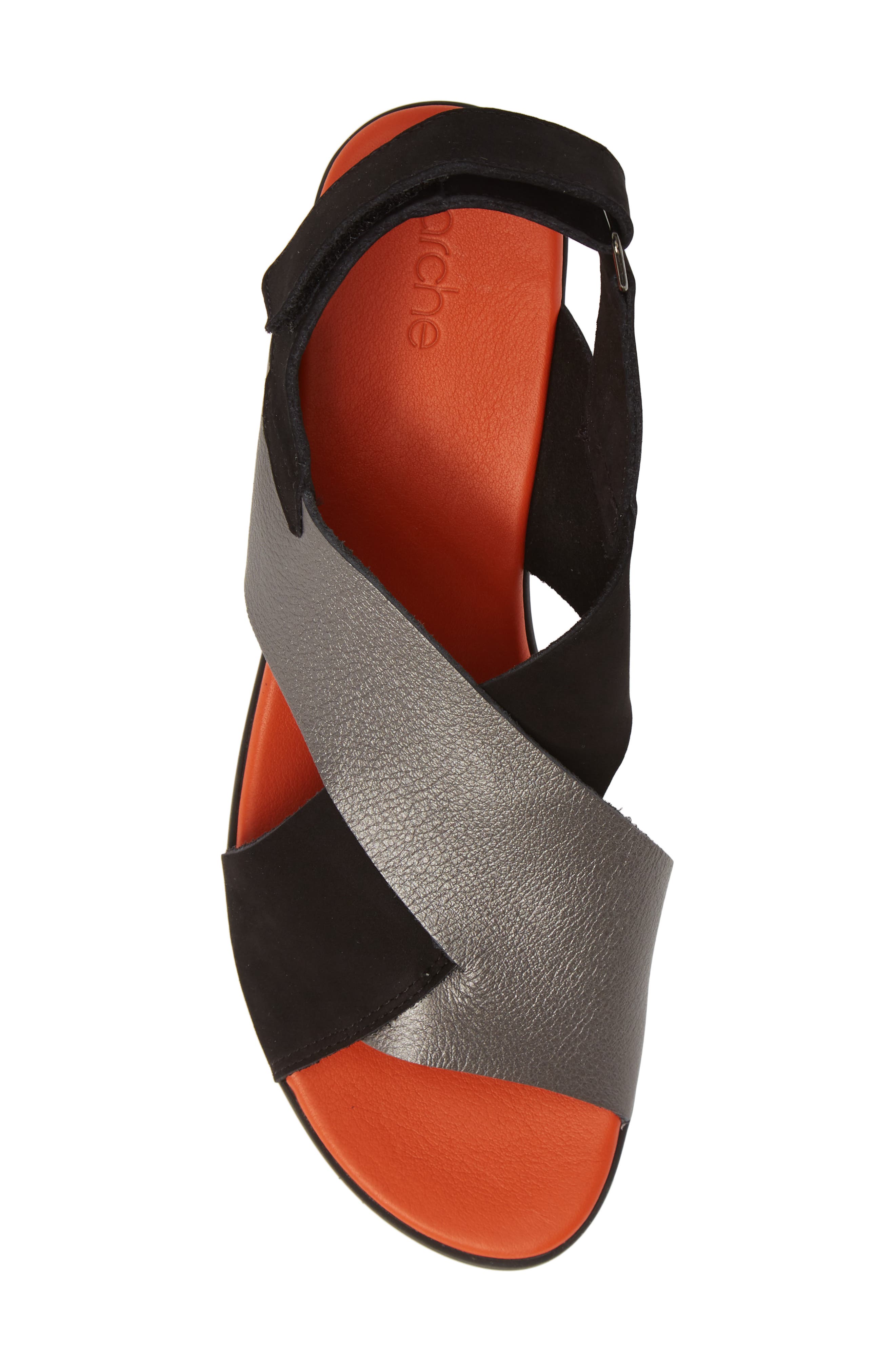 Vayest Crisscross Sandal, Alternate, color, NOIR/ IRON/ PARADIS LEATHER