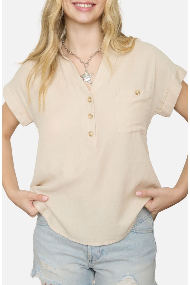 Half Button Shirt, Main, color, KHAKI