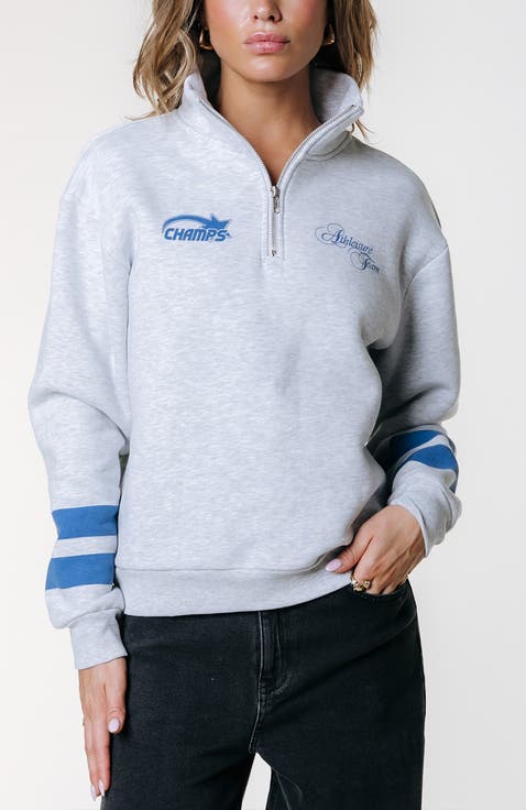 Logo Stripes Zip Sweat