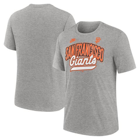 Men's Nike Heather Gray San Francisco Giants Cooperstown Collection Retro Tri-Blend T-Shirt